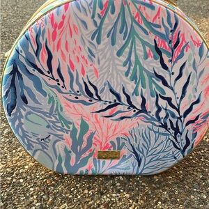 Lilly Pulitzer Pink and Blue Coral Cosmetic Bag